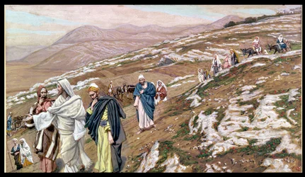 Jesus on his way to Galilee, illustration for The Life of Christ