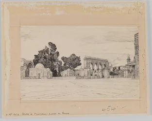 Supposed site of the Temple, illustration from The Life of Our Lord Jesus Christ
