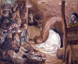 The Adoration of the Shepherds, illustration for The Life of Christ