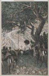 The Childhood of Saint John the Baptist, illustration from The Life of Our Lord Jesus Christ