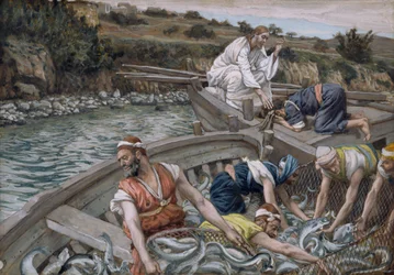 The First Miraculous Draught of Fish, illustration for The Life of Christ, c.1886-94