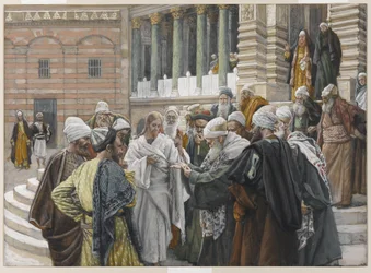 The Tribute Money, illustration from The Life of Our Lord Jesus Christ