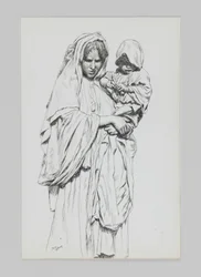 Woman and child of Jericho, illustration from The Life of Our Lord Jesus Christ