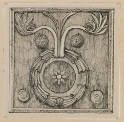 Wreath in Bas-relief in the Mosque of El-Aksa, illustration from The Life of Our Lord Jesus Christ