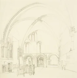 Interior of the Chapter House of Bristol Cathedral