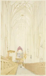 Nave of St Mary Redcliffe, looking East with the Hogarth Altarpiece