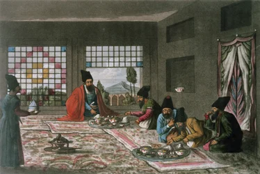 A Persian Breakfast, Engraved by Theodore H.A. Fielding