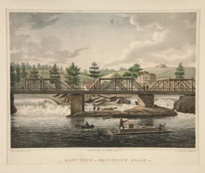 East View of Brunswick Falls, Me.