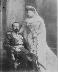 Grand Duke Michael Mikhailovich of Russia and His Wife Countess Sophie de Torby, 1902