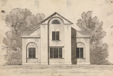 Preparatory Drawing for Design 1, Plate 1 of A Collection of Designs for Rural Retreats