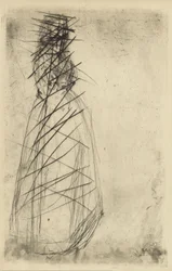 Impressions from cancelled plates by Whistler - Fumette Standing