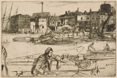 Black Lion Wharf, from the Thames Set (A Series of Sixteen Etchings of Scenes on the Thames and Other Subjects)