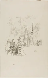Conversation under the Statue, Luxembourg Gardens