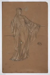 Draped Figure at a Railing