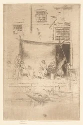 Fruit Stall, from the Second Venice Set (A Set of Twenty-six Etchings)