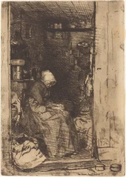 The Old Woman with Rags