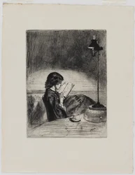 Reading by Lamplight