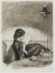 Reading by Lamplight