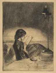 Reading by Lamplight
