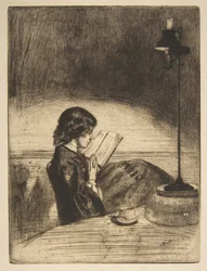 Reading by Lamplight
