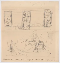 Sketch of the Peacock Room