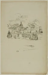 The Pantheon, from the Terrace of the Luxembourg Gardens