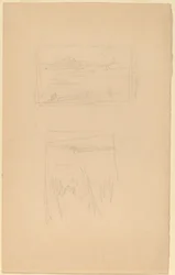Two Sketches of Landscape Pictures hung at the Society of British Artists