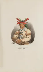 CAA-TAA-KE MUNG-GA or the Speckled Loon, A Miami Chief, from The Aboriginal Portfolio