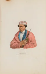 CAN-NO-SA-QUA; A Pottowattomie Chief, from The Aboriginal Portfolio