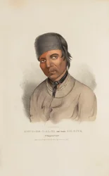 KITCH-EE-I-AA-BA or the Big Buck; A Chippewa Chief, from The Aboriginal Portfolio