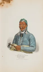 TENS-QUA-TA-WA or The One Who Opens the Door; Shawnese Prophet (Brother of Tecumthe), from The Aboriginal Portfolio