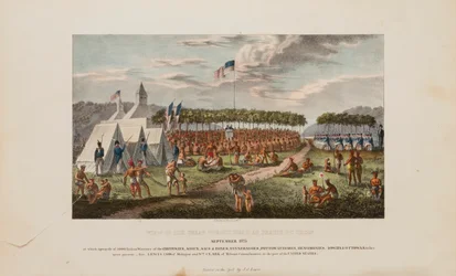 View of the Great Treaty Held at Prairie Du Chien, September 1825, from The Aboriginal Portfolio