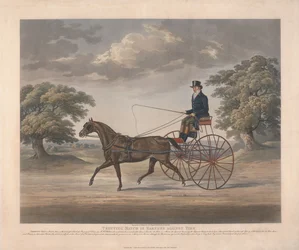Trotting Match in Harness Against Time