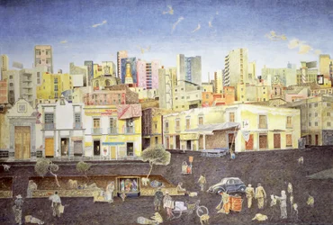 Hairdresser in the Plaza Roldan, 2001