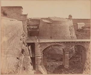Bridge at the Porta Reale, Malta, circa 1856