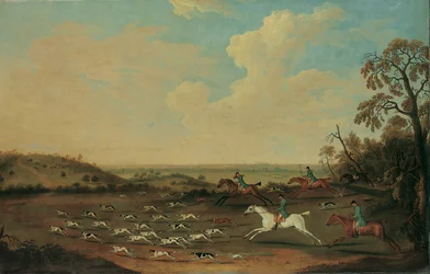A Hunt in Full Cry at Quorley, Hampshire