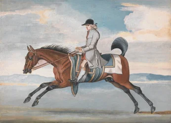 Racehorse at Exercise, Ridden by a Training-Groom