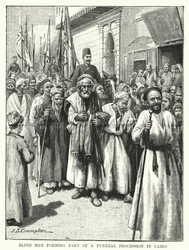 Blind Men forming Part of a Funeral Procession in Cairo