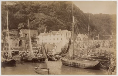Fishing Boats in the Harbour at Clovelly