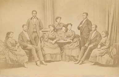 Carte-de-visite of the Jubilee Singers, 1872, printed later