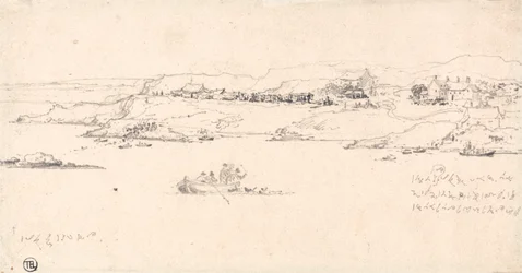 Coastal Village with Fishing Boats