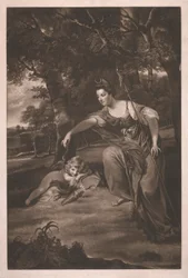 Duchess of Manchester with Her Son George, Viscount Mandeville, as 