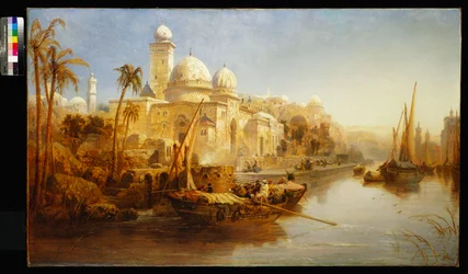 Vessels moored at the Steps of a Moorish Palace, 1875
