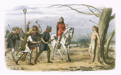 Edmund King of East Anglia Killed by the Danes