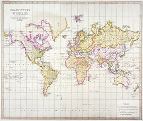 Chart of the World, printed at the Lithographic Establishment, Horse Guards