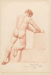 Kneeling Male Nude, Seen from the Back (2nd Prize 1812)