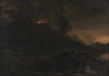Vesuvius Erupting at Nightfall