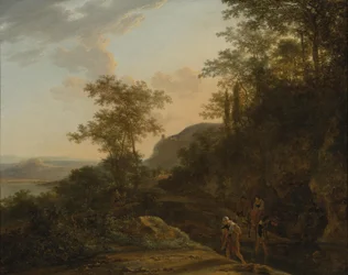 Southern Landscape with Travelers at a Ford