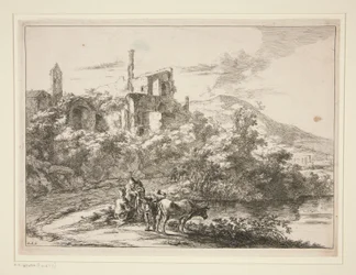 The Two Cows Near a River. Tivoli