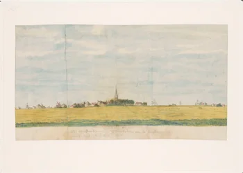 The Village of Overdiem Near Amsterdam on the Zuiderzee, Seen from the Land Side
